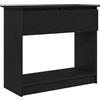 vidaXL Tavolo Consolle con Cassetti Nero 85,5x38,5x74,5 cm