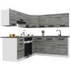 B BELINI GROUP Belini ITALIA 6 Cucina Angolare Componibile 360cm Grigio Glamour