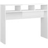 vidaXL Tavolino Consolle Bianco Lucido 105x30x80 cm Legno Multistrato