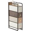 HOMCOM Cassettiera in Tessuto Slim Salvaspazio 20x47x84.5 cm Multicolore