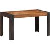 vidaXL Tavolo da Pranzo 140x70x76 cm in Legno Massello di Mango Grezzo