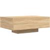 vidaXL Tavolino da Soggiorno con Luci LED Rovere Sonoma 85x55x31 cm