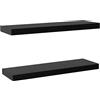 vidaXL Mensole a Muro Galleggianti 2 pz Nere 80x20x3,8 cm