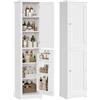 FOREHILL Colonna Bagno con Mensole per Porte 40x30x180cm Bianco