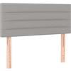 vidaXL Testiera Grigio Chiaro 80x5x78/88 cm in Tessuto
