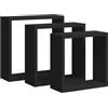 vidaXL Mensole a Cubo da Parete 3 pz Bianche in MDF