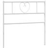 vidaXL Vervangend hoofdbord 75 cm metaal wit