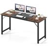 GIANTEX Scrivania per computer, telaio in metallo robusto, tavolo da lavoro, ufficio rettangolare affidabile, stile industriale per casa, sala riunioni, sala studio, 160 x 60 x 74 cm