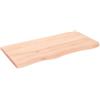 vidaXL Wandschap 100x50x(2-4) cm onbehandeld massief eikenhout