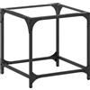 vidaXL Salontafel met transparant glazen blad 40x40x40 cm staal