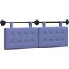 vidaXL Hangend hoofdbord Jeans Blauw Stof