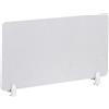 Beliani Divisorio da scrivania Pet Pannello Acustico Tessuto fonoassorbente 120 x 50 cm Bianco Sporco
