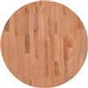 vidaXL Piano per Tavolo Ø60x1,5 cm Rotondo in Legno Massello di Faggio
