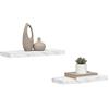 vidaXL Wandplank Muurmontage 2 st Wit Marmer 60 x 23,5 x 3,8 cm