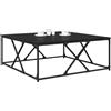 vidaXL Tavolino da salotto Rovere Nero 100 x 100 x 40 cm