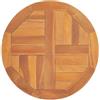 vidaXL Tafelblad rond 2,5 cm 50 cm massief teakhout