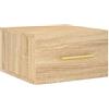 vidaXL Comodino a Muro Rovere Sonoma 35x35x20 cm