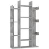 vidaXL Libreria Grigio Cemento 86x25,5x140 cm in Truciolato