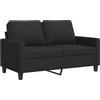 vidaXL Tweezitsbank 120 cm stof zwart