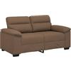 vidaXL 2-zitsbank bruin 160x81x84 cm stof