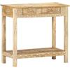 vidaXL Tavolo Consolle 80x35x74 cm in Legno Massello di Mango