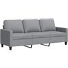 vidaXL Divano a 3 Posti Grigio Chiaro 180 cm in Tessuto