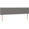 vidaXL Testiera Grigio Scuro 160x5x78/88 cm in Tessuto