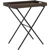 vidaXL Tavolino Vassoio Pieghevole Marrone 65x40x75 cm in Polyrattan