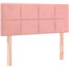 vidaXL Testiera Rosa 100x5x78/88 cm in Velluto