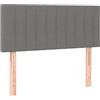 vidaXL Testiera Grigio Scuro 100x5x78/88 cm in Tessuto