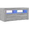 vidaXL Tv-meubel met LED-verlichting 90x35x40 cm grijs sonoma eiken