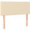 vidaXL Testiera Crema 90x5x78/88 cm in Tessuto