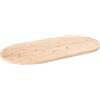 vidaXL Tafelblad 90x45x2,5 cm massief grenenhout ovaal