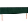 vidaXL Testiera a LED Verde Scuro 160x5x78/88 cm in Velluto