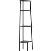 vidaXL Hoekkastje met 4 schappen 45,5x31,5x150 cm zwart