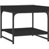 vidaXL Salontafel 49,5x49,5x45 cm bewerkt hout zwart
