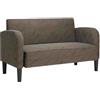 vidaXL Loveseat bank 110 cm kunstleer donkergrijs