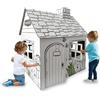 Buddy Baby PaintHome Ecohouse - Casa per giochi per bambini, in cartone di grandi dimensioni, per dipingere, colorare e giocare, facile da assemblare per bambini dai 2 ai 3 anni