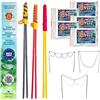 Bubble Brothers Set di bolle giganti di sapone con 3 bacchette e 25 litri di soluzione (3 Bacchette per Bolle + 5 polveri., Rosso - Nero - Giallo)