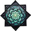 Seabaras Flowstar Principianti Flow Star Spinning Panno Facile da Ruotare Stampa laterale Fingertip Rotante Flow Toy Dapo Star 27 Diametro(R05-style5)