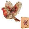 Lubiwood Puzzle in legno Lubiwood Uccello Libero dalla forma unica (25x25 cm) - 154 pezzi intricati, include una confezione regalo in legno coinvolgente