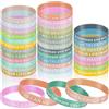 Huiguli 36 Pezzi Braccialetti Motivazionali in Silicone, 20,2 cm