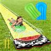LYPPUL Scivolo d'acqua da giardino per bambini, 480 x 71 cm, con 2 bodyboard, scivolo d'acqua per bambini, giocattolo estivo per giardini, prati e esterni