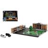 Jada Toys Back to The Future Nano Scene Clock Tower (26,5 x 23 cm) - Diorama dettagliato della Hill Valley Courthouse con 2 modelli di auto in metallo, articolo per fan Back to The Future a partire