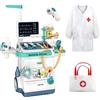 JOVOW Kit Dottore Giocattolo Bambini, 28 Pezzi Set Gioco Medico con carrello mobile di suono e luce, Gioco di Ruolo Gioco Educativo Regalo con Valigetta Dottore e Camice per Ragazzi Ragazze di 3+ Anni