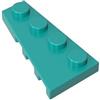 XYEIUGO 41770 Piastra Circolare Cuneo 4x2 Sinistra 50 Pezzi GDS-548 compatibile con Lego Mattoncini da Costruzione Colore Dark Turquoise