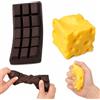 PRVCFZ Squishy al cioccolato, grande formaggio, 14 cm al cioccolato e uno grande da 7 cm, adorabile decorazione a tema alimentare, per gli appassionati di squishies e per coloro che amano decorare con un