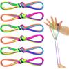 SONGTIY 6 Pezzi di Corda per Culla per Gatti, Corda per Dita Colorata Arcobaleno Lunga 65 Pollici, Giocattolo Cinese per Giochi con Corda per Dita per Bambini, Adulti, Festa dei Bambini