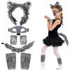 Capaneus Costume Lupo Mannaro Bambino, Kit di Costume Animale con Maschera, Orecchie Cerchietto, Coda e Zampe, per Halloween, Cosplay, Festa di Compleanno e Carnevale