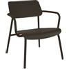Fermob - Poltrona bassa impilabile Studie - Marrone - Alluminio - Designer Tristan Lohner